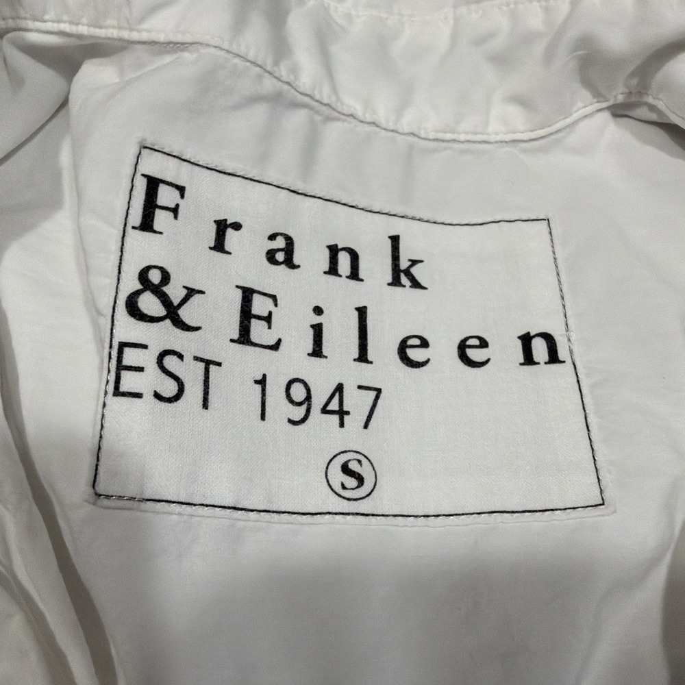 Frank & Eileen Joedy Shirt Women's SMALL White Cotton Button Up Casual Longsleve - Picture 10 of 14